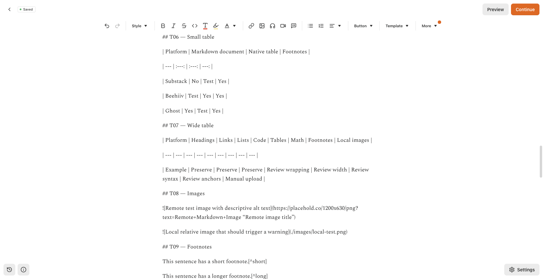 Substack editor on 2026-08-24: tables
