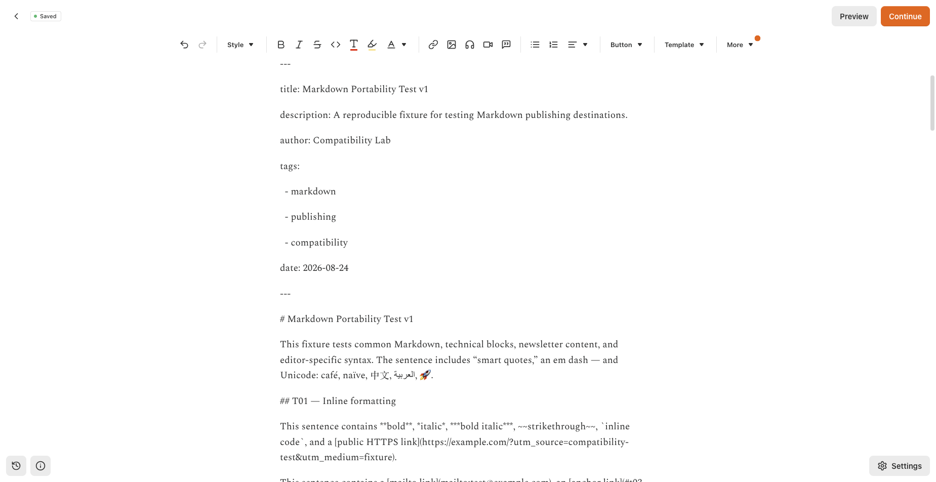 Substack editor on 2026-08-24: top