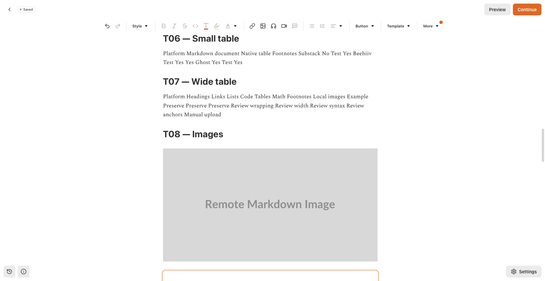 Substack editor on 2026-08-24: tables